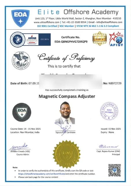 Magnetic Compass Adjuster — G. Thusith Fonseka