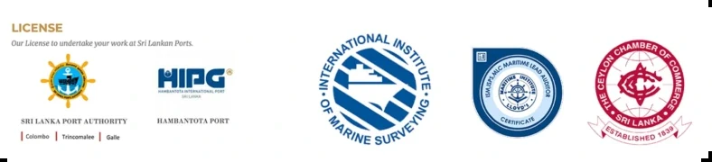 Earndeck Shipping licence and association emblems